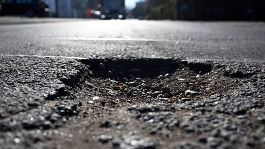 This Small Pothole in the Road can still cause serious vehicle damage
