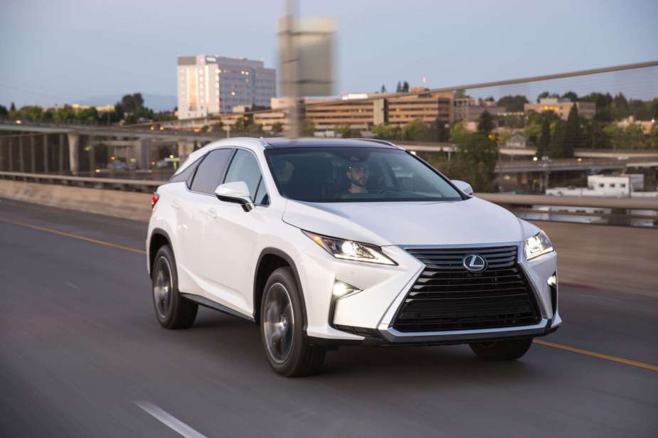 A better used luxury SUV from 2019 is this white Lexus RX