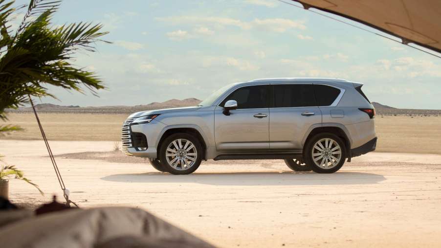 The most reliable Lexus SUVs include this silver LX 570