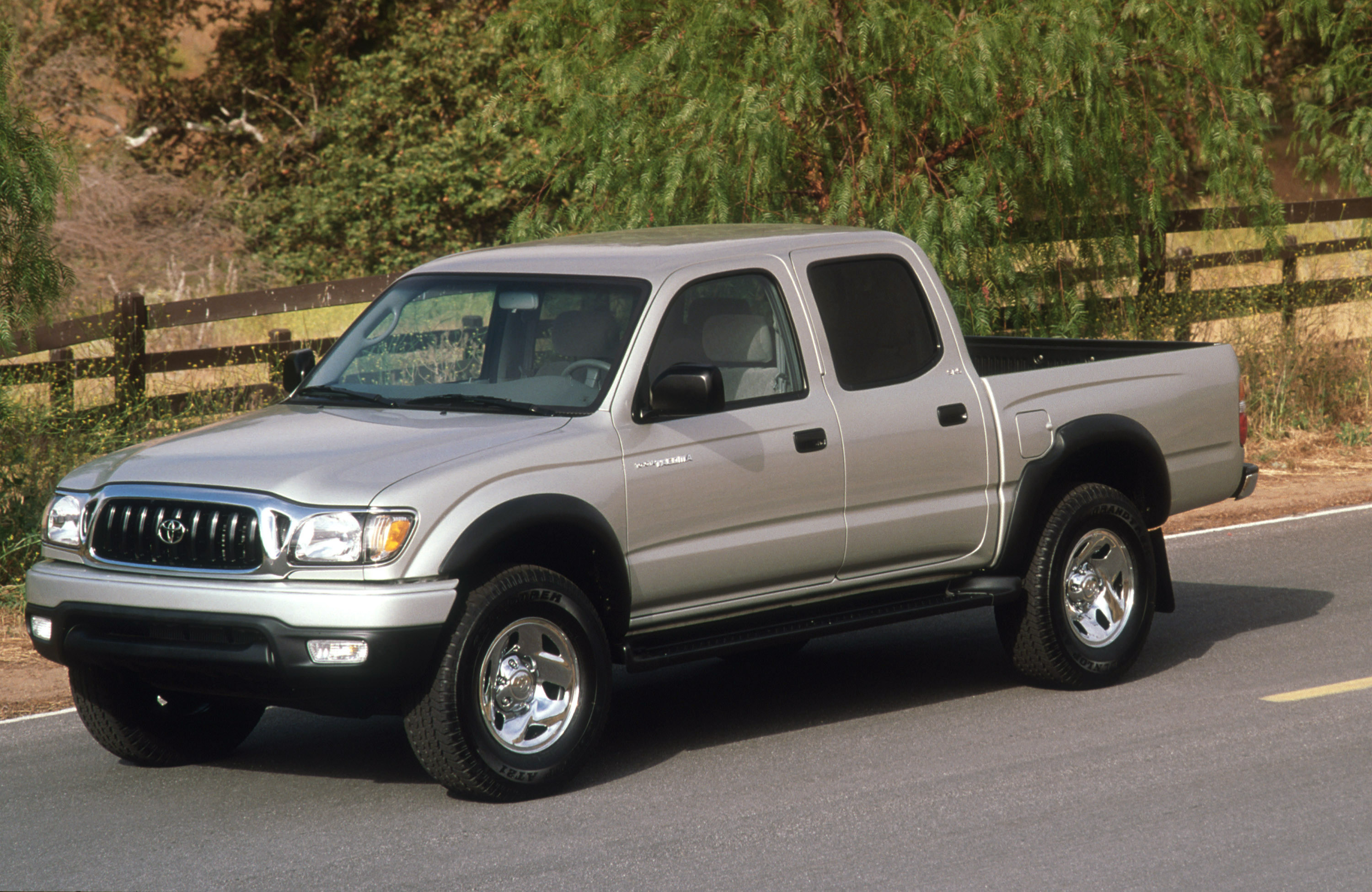 The 2002 Toyota Tacoma on the road