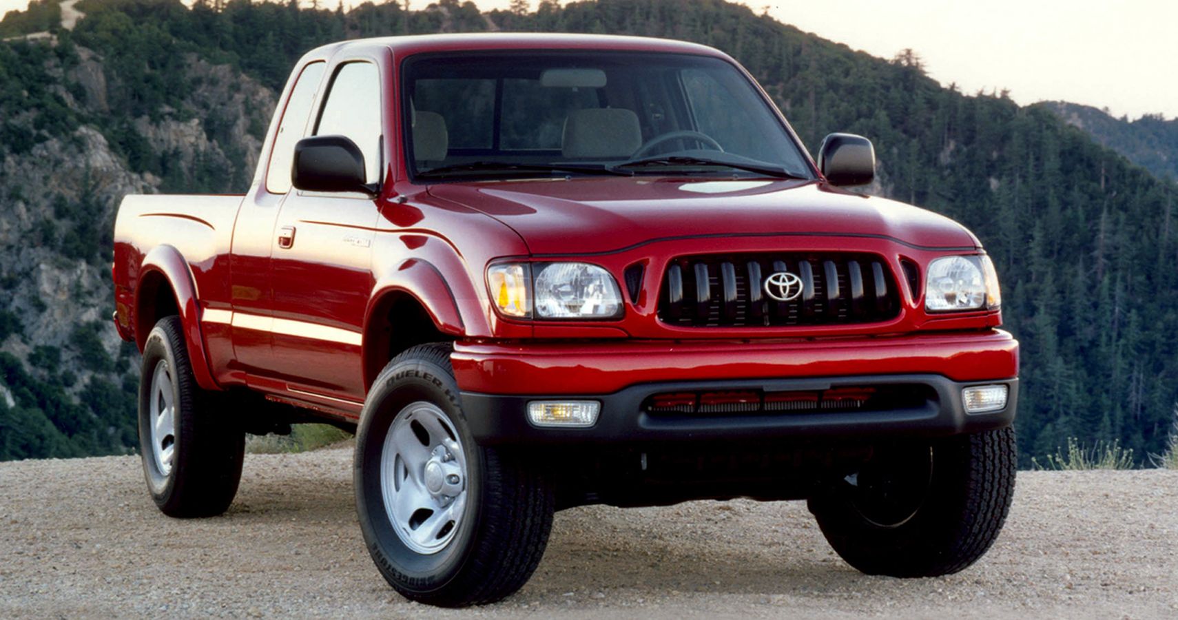 The 2004 Toyota Tacoma in gravel