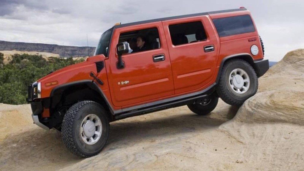 2008 Hummer H2 on a Rocky Trail