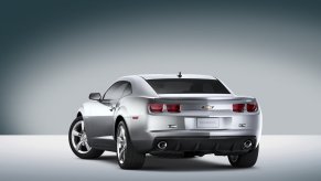 A used 2010 Chevy Camaro shows off its rear-end styling.