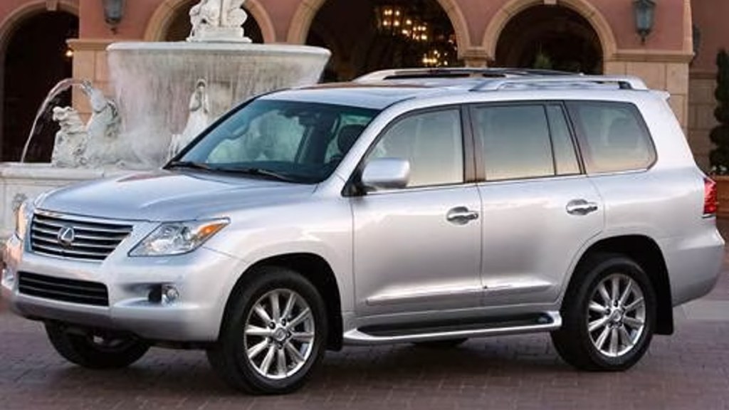2010 Lexus LX 570 Parked in Front of a Statue