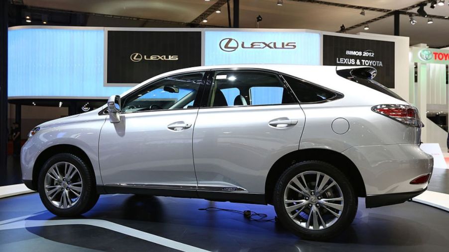 A 2012 Lexus RX on display at an auto show.