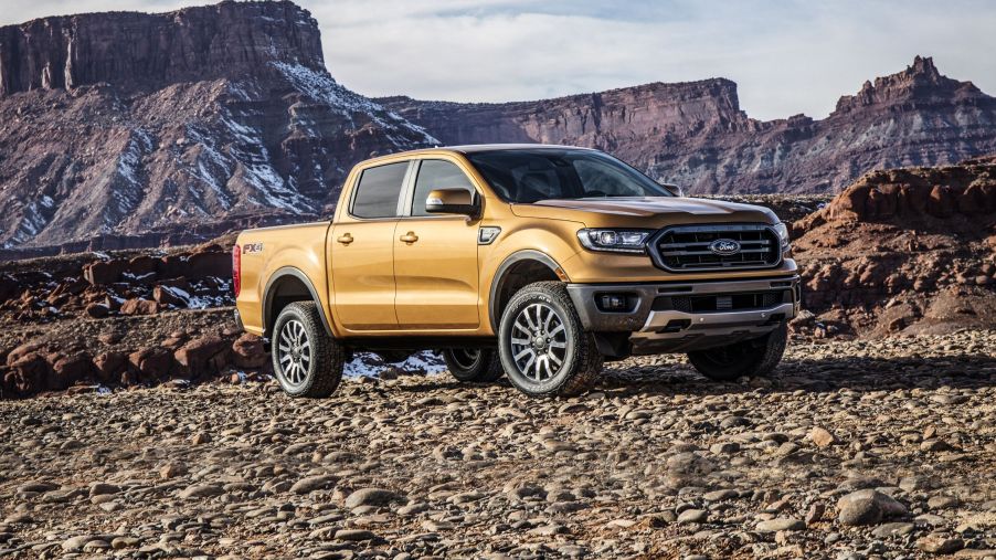 The 2019 Ford Ranger off-roading in the desert