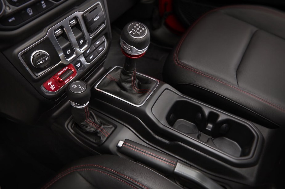 A standard transmission shown in a Jeep vehicle.