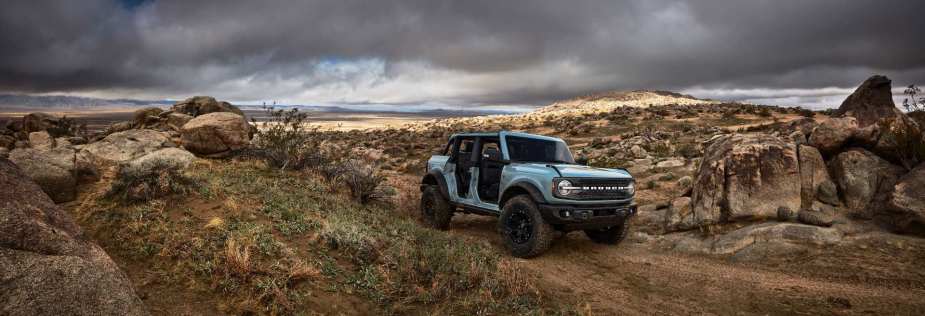 2021 Ford Bronco with roof and doors taken off