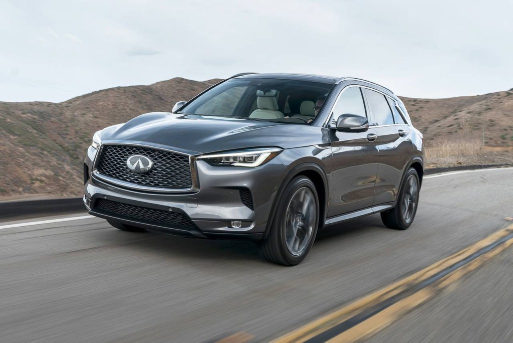 The 2023 Infiniti QX50 on the road