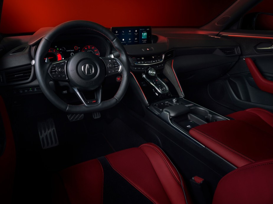 2023 Acura TLX Gotham Gray PMC Edition red interior