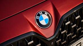 A 2023 BMW Series 4 grille and logo, one of the best BMW sedans