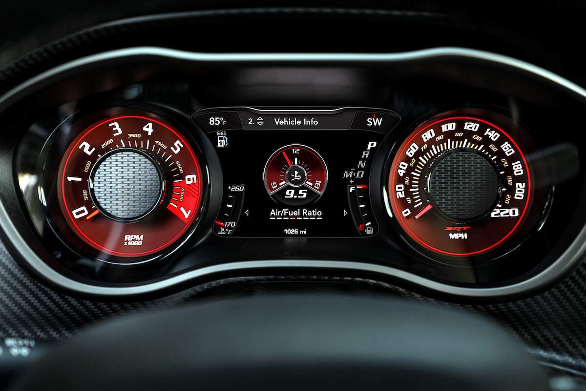 2023 Dodge Challenger SRT fuel gauge