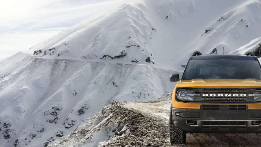 A 2023 Ford Bronco Sport Badlands in yellow