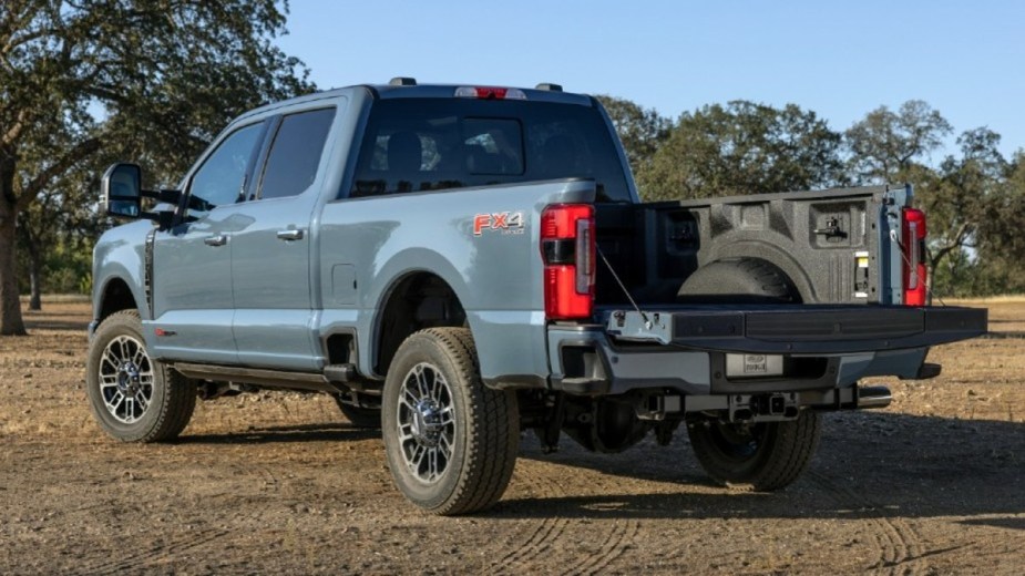2023 Ford Super Duty Featuring the Bedside and Rear Bumper Steps