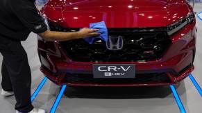 a red 2023 Honda CR-V