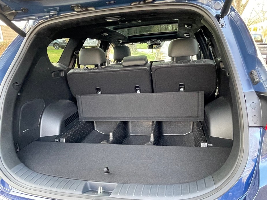 The 2023 Hyundai Santa Fe cargo hold could hold a spare tire 