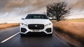 2023 Jaguar XF white and black grille
