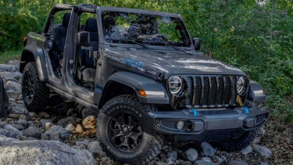2023 Jeep Wrangler on a Rocky Trail 