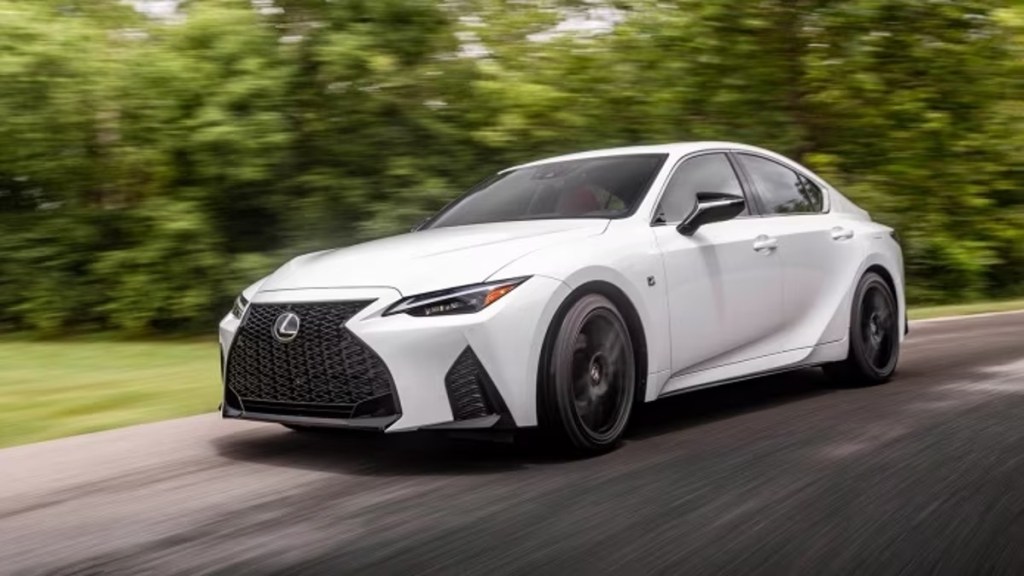 2023 Lexus IS Driving on a Country Road