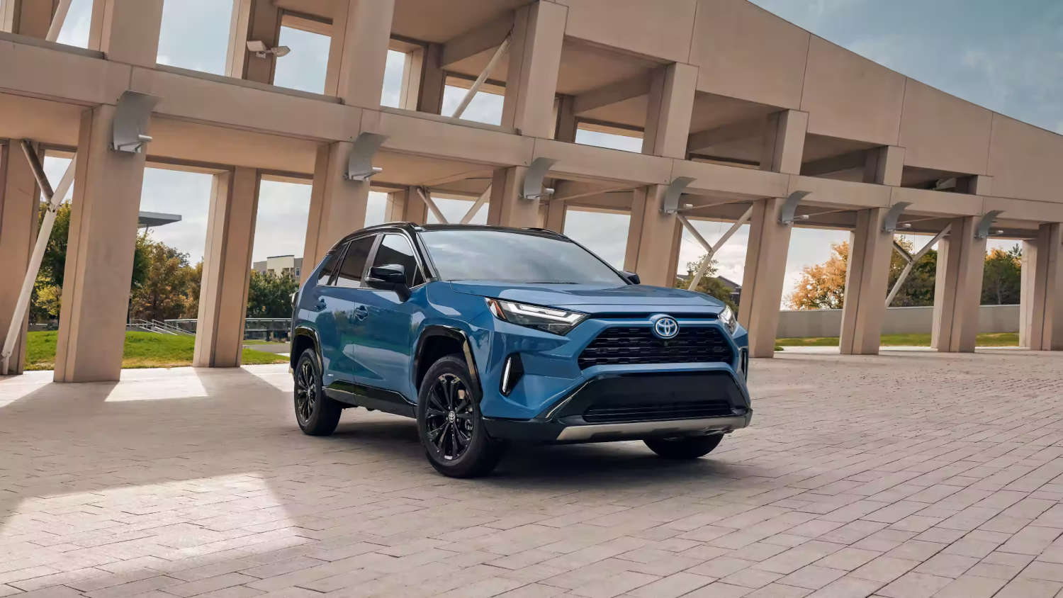 The front of the 2023 Toyota RAV4 is perfectly safe