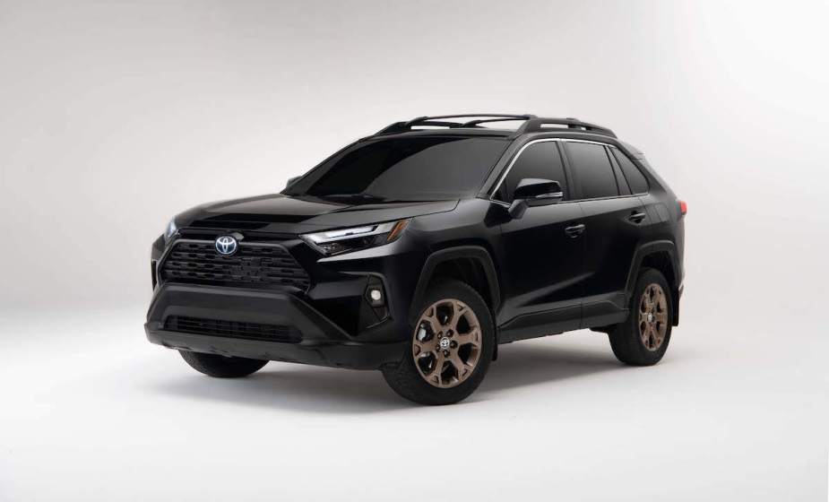 A black 2023 Toyota RAV4, which is one of the best Toyota SUV to buy, according to MotorTrend.