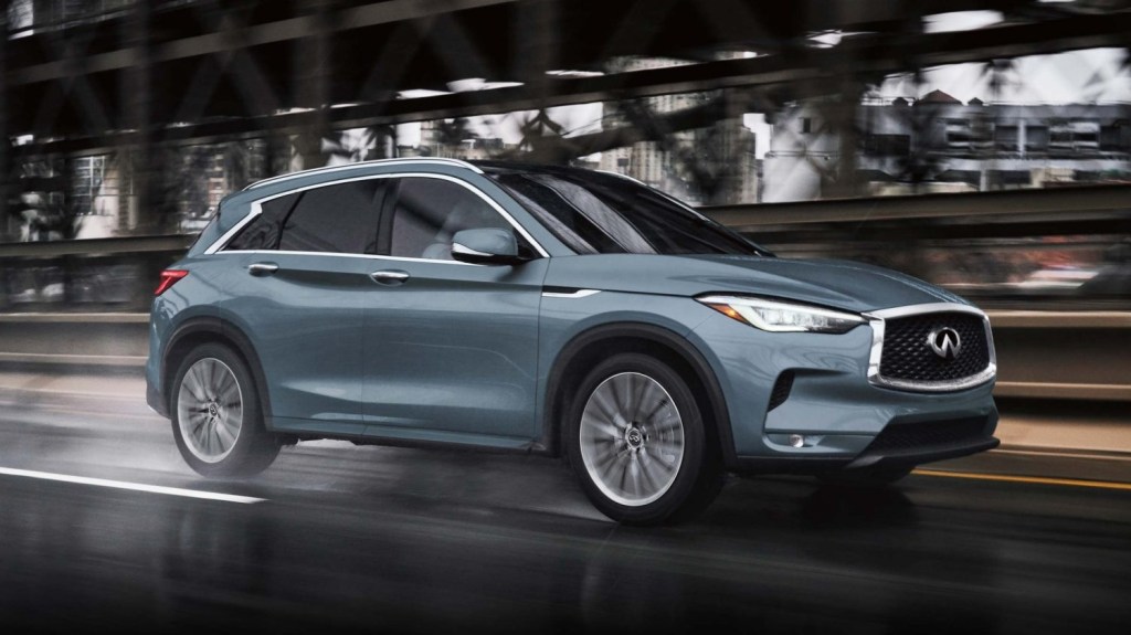 The 2023 Infiniti QX50 on the road