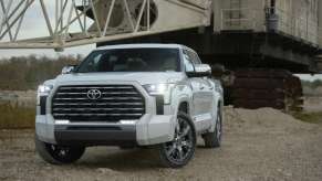 A 2023 Toyota Tundra front 3/4 view, the Kelley Blue Book 2023 Best Resale Value winner