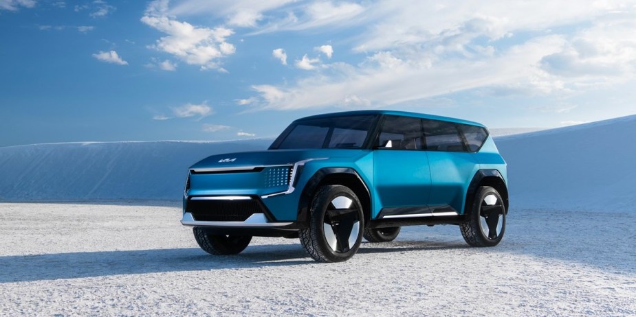 This Kia EV9 could inspire design of a new Kia truck.