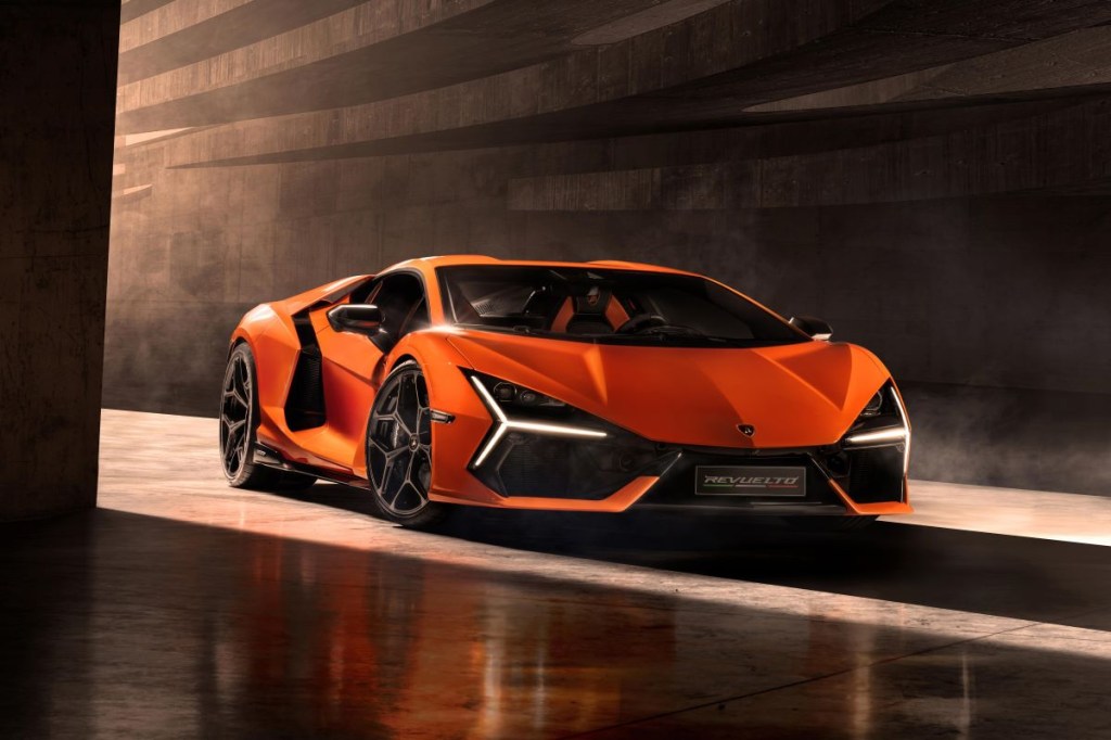 The 2024 Lamborghini Revuelto is the company's new V12 hybrid hypercar