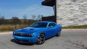 A new Dodge Challenger SXT, just like the 2023 model, shows off its retro looks.