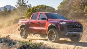 A 2023 Chevy Colorado shows off its capability as a midsize truck.