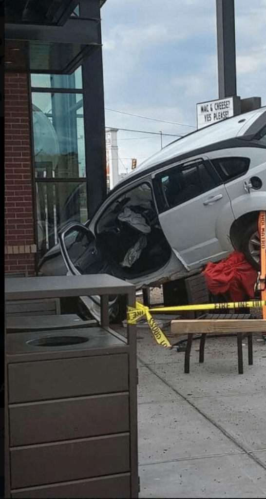 Chaos at the Chick-Fil-A drive through.