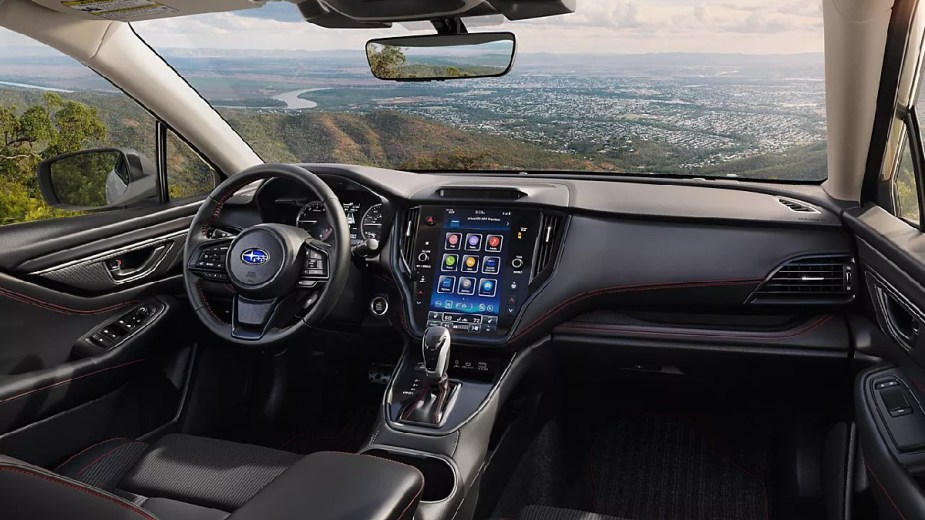 Dashboard 2023 Subaru Legacy, most affordable new midsize sedan in 2023 and IIHS Top Safety Pick award winner