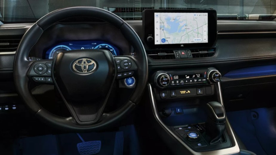 Dashboard View - 2023 Toyota RAV4 Featuring the Large Infotainment Screen