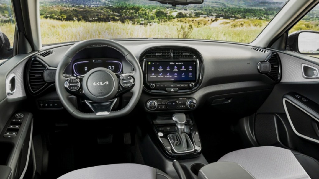 Dashboard in 2023 Kia Soul, the cheapest new Kia SUV and one of the most affordable in America