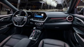 Dashboard in redesigned 2024 Chevy Trax, the most affordable new Chevrolet SUV