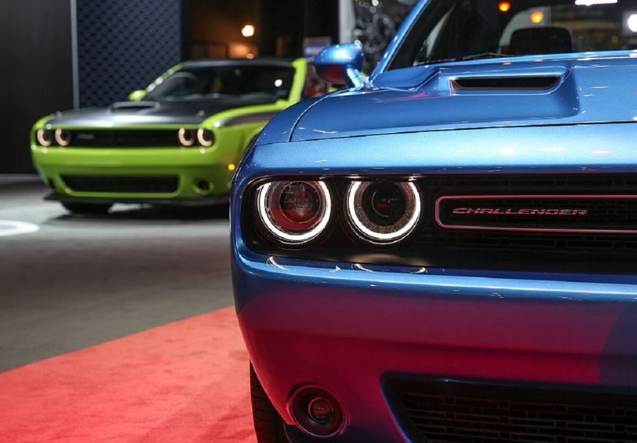 A set of Dodge Challengers, including an SXT, show off their retro looks.