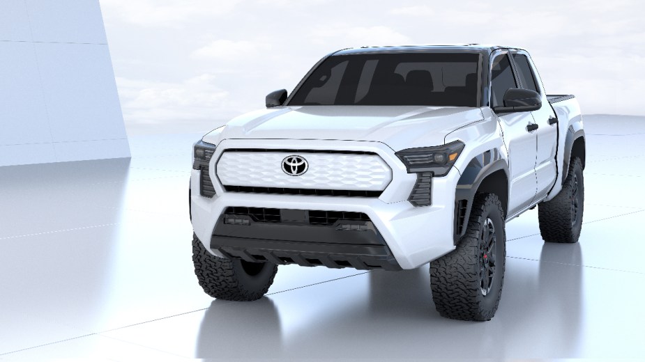 A concept of what the electric Toyota Tacoma could look like.