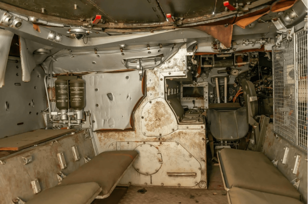 The interior of a FV432 APC tank