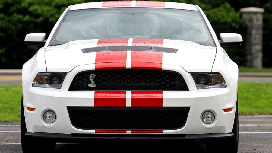 A Ford Mustang Shelby Cobra on display.