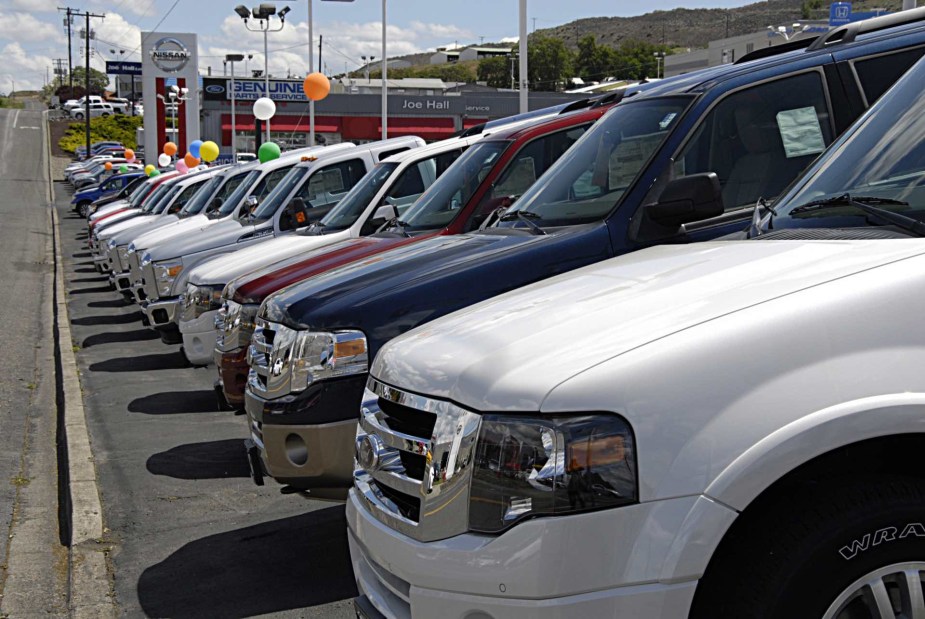 Fords being sold at a dealership