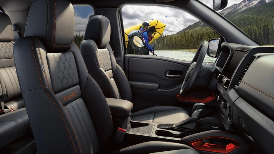 The 2023 Nissan Frontier can be more comfortable than the 2023 Ford Ranger with its zero gravity seats.