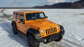 A Jeep Wrangler SUV is not as heavy as others, under 5,000 pounds