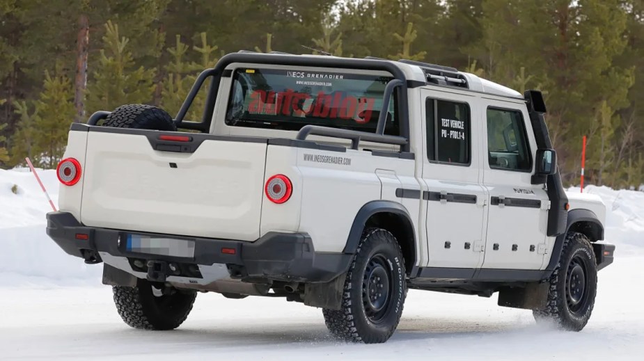 A truck version of the Ineos Grenadier was spotting in Scandinavia.