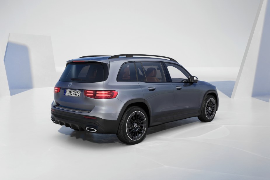Rear view of the 2024 Mercedes-Benz GLB on a white background.