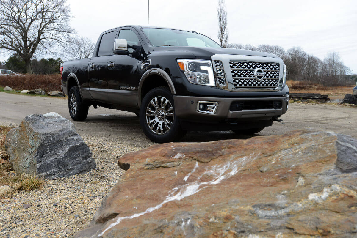 The Nissan Titan XD diesel is parked, and is now facing a class-action lawsuit.