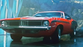 2nd-generation Plymouth Barracuda in Black Panther Wakanda Forever: Disney via YouTube