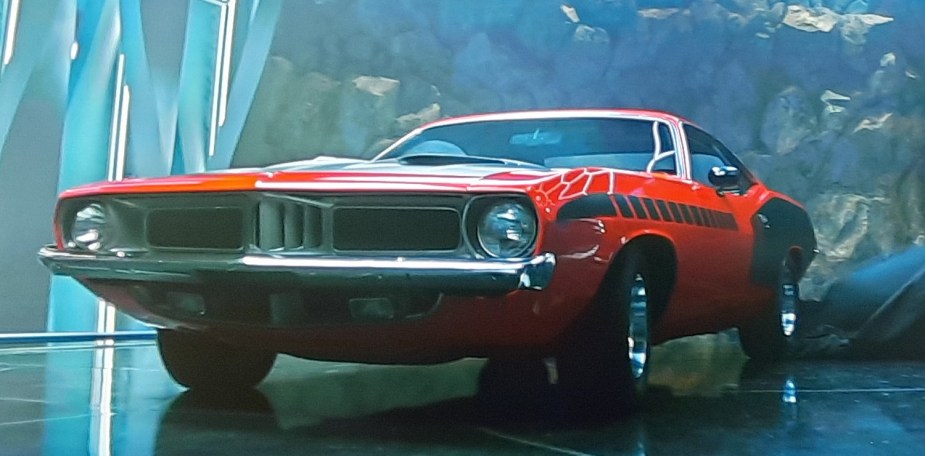 2nd-generation Plymouth Barracuda in Black Panther Wakanda Forever: Disney via YouTube