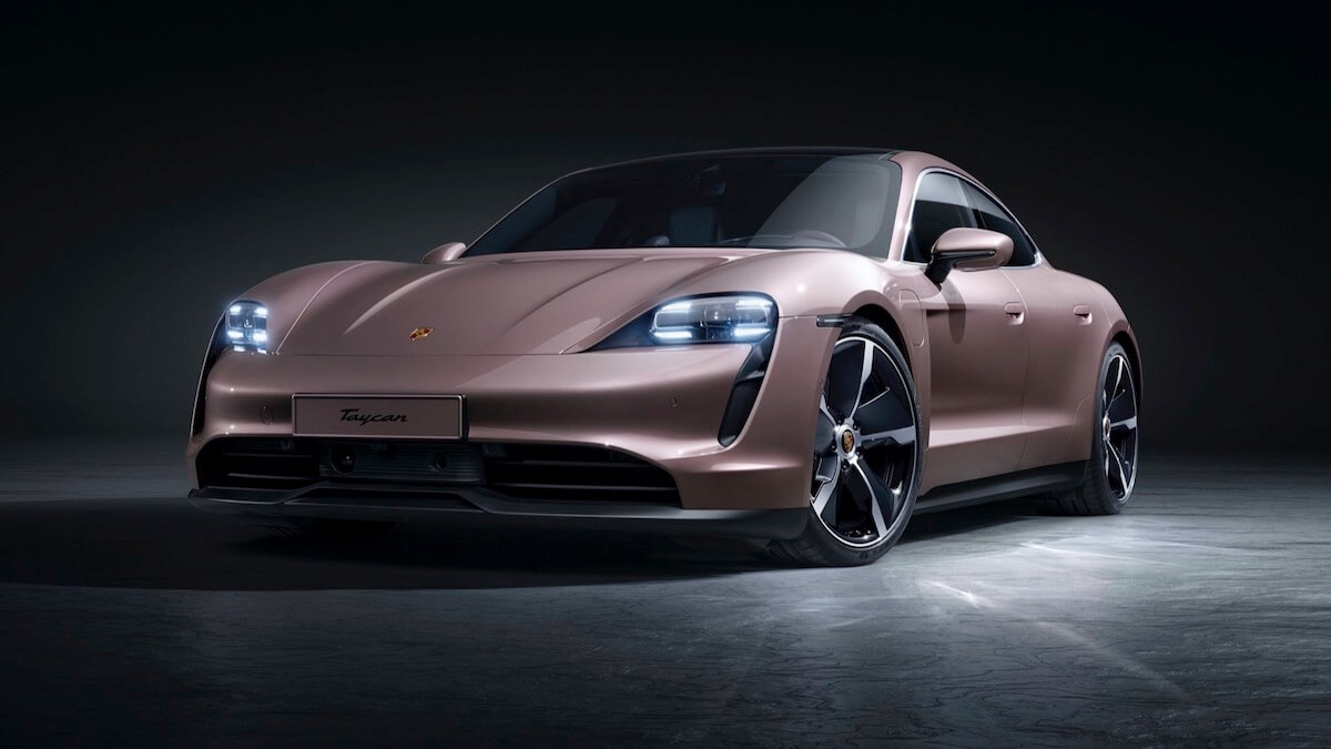 The Porsche Taycan luxury electric car