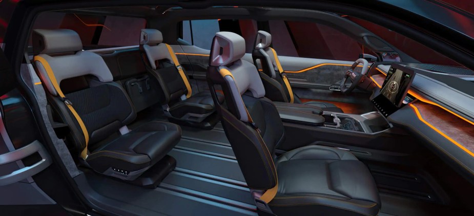The interior of the Ram electric truck concept, it looks a lot different than the production model.